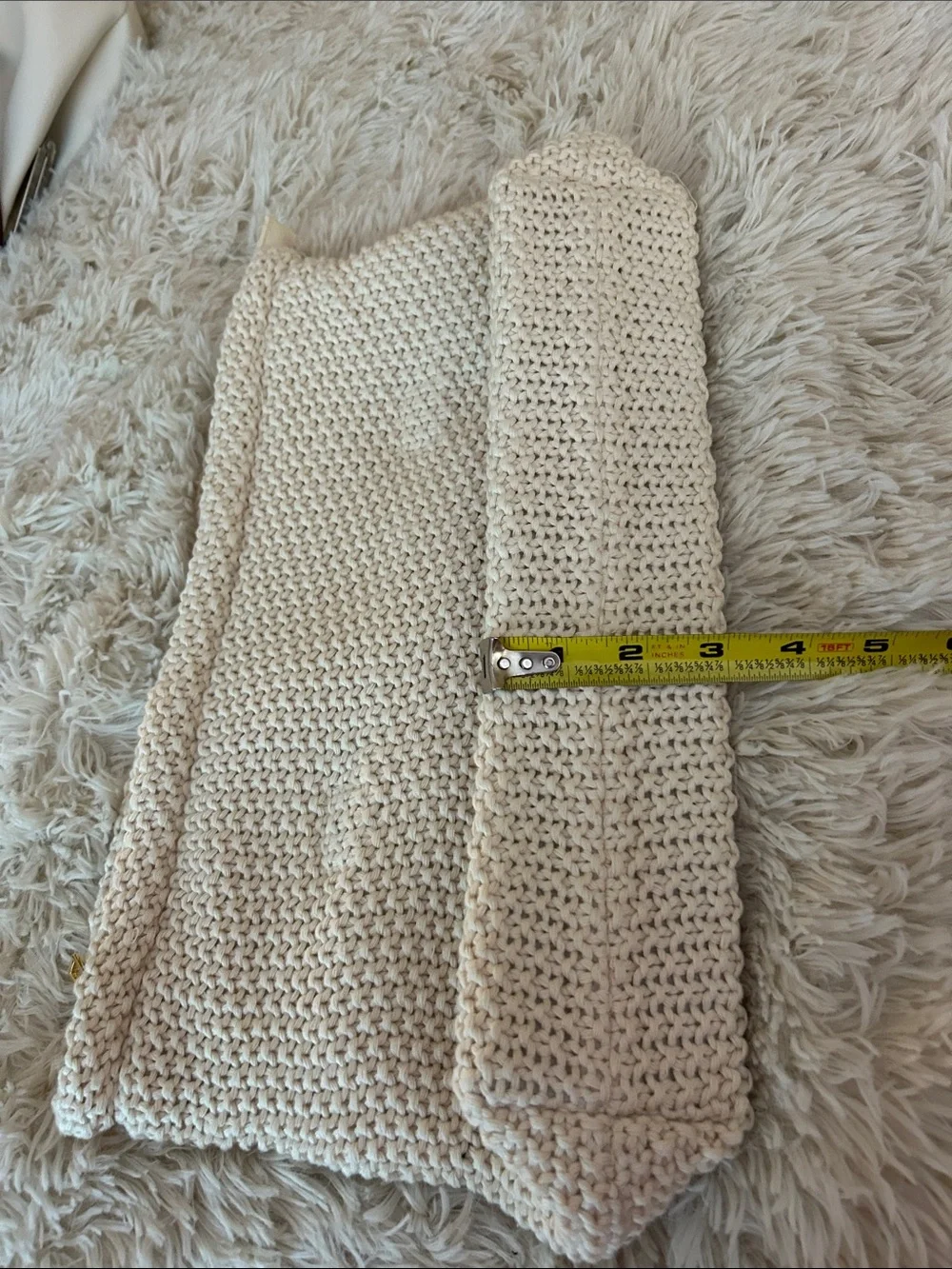 a new day Cream Knit Fold-Over Clutch